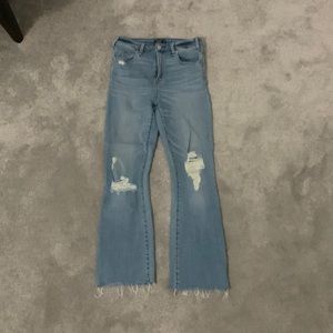 Abercrombie size 4/27 frayed boot cut jeans